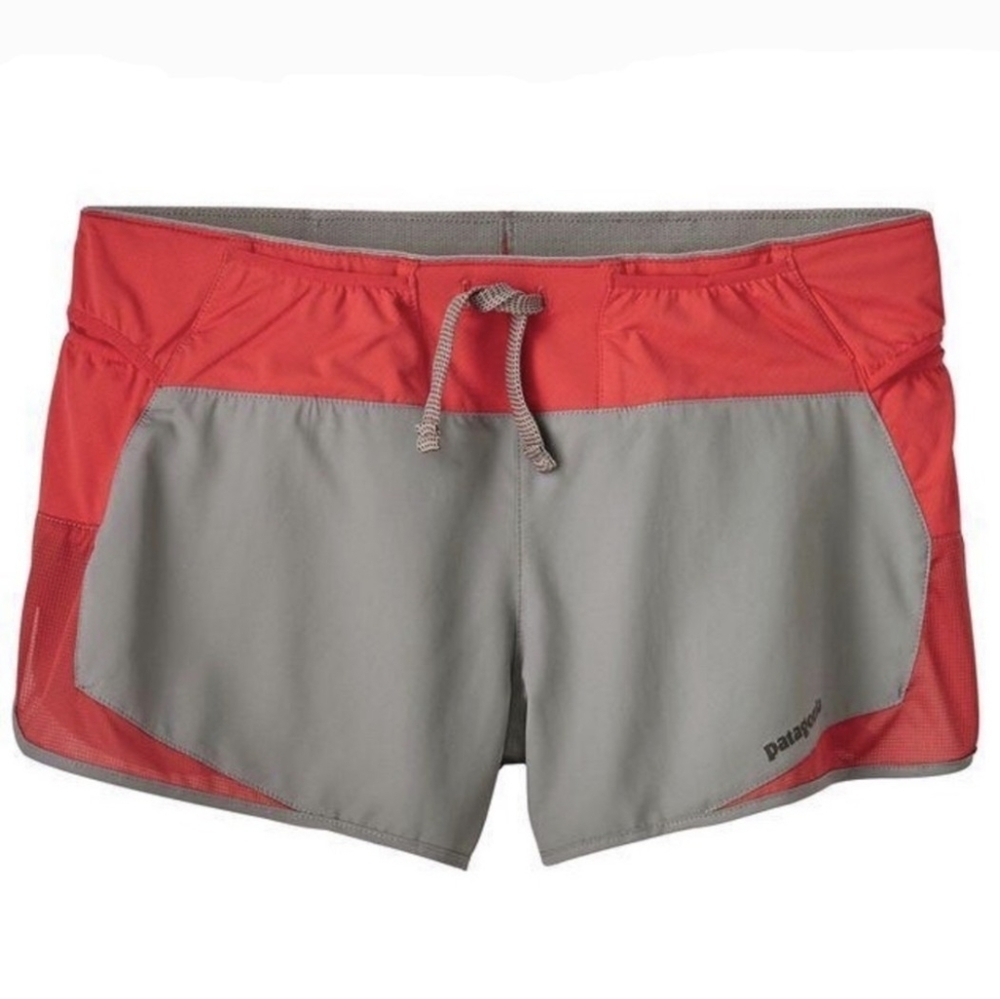 Patagonia Strider Pro Shorts Red Grey Women's Small